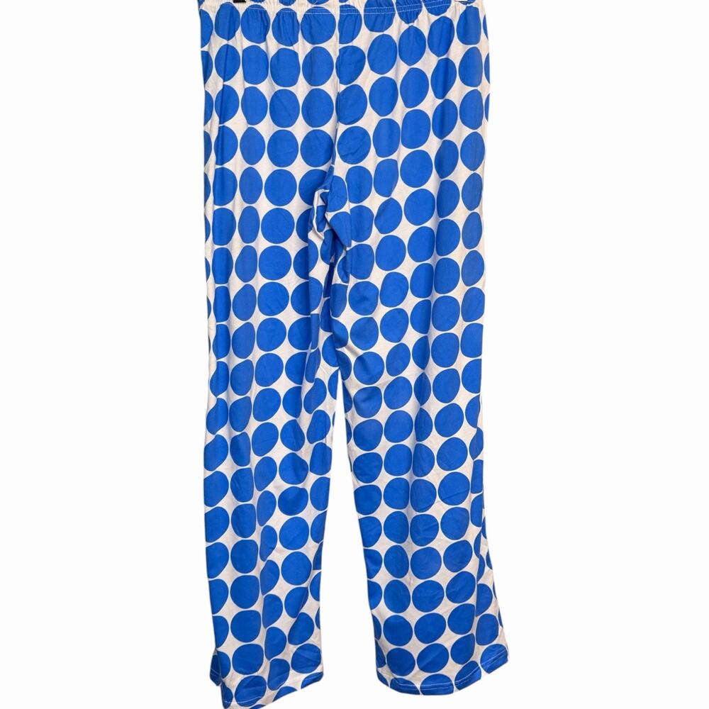 Snoozies! Polka Dot Pajama Pants Women's S Blue White Drawstring Loungewear NEW